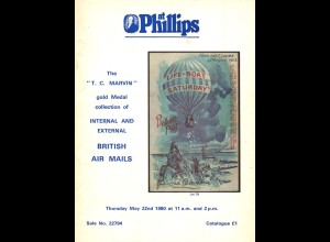 AEROPHILATELIE: Phillips Auktionskataloge, Air Mail, London 1980, 1985 + 1986.