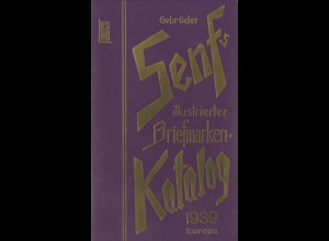 Gebrüder Senfs Illustrierter Briefmarken-Katalog Europa 1939.