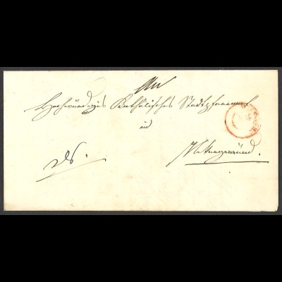 Altdeutschland Baden 1847 Vorphila Brief Walldorf K2 WIESLOCH nach Neckargemünd