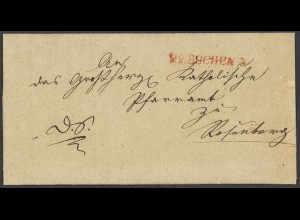Altdeutschland Baden Vorphila 1836 Brief R2.Buchen n. Rosenberg Ministerium 