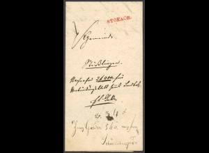 Altdeutschland Baden Vorphila Nachnahme Brief 1849 Stockach mit L1 Stokach 