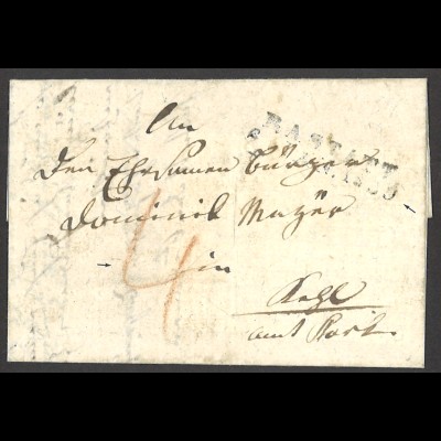 Altdeutschland Baden Vorphila 1839 Brief L2 Rastatt nach Kehl / Amt Kork 