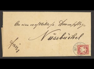 Altdeutschland Bayern 1890 Brief 10 Pf. Rot EF / Postscheine / Stempelmarken
