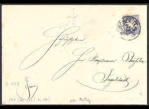 Altdeutschland Bayern 1888 Brief EF 20 Pf. MiNr. 57 A gepr. Helbig München