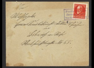 Altdeutschland Bayern 1914 Brief MiNr. 96 EF Posthilfstelle Oberweissenbrunn