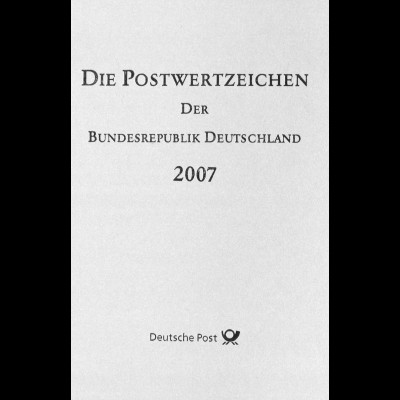  Die Postwertzeichen der Bundesrepublik Deutschland 2007.
