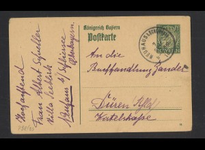 Altdeutschland Bayern 1916 Postkarte P 98 I/03 K1 Stempel Neuhaus b. Schliersee