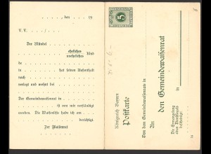 Altdeutschland Bayern 1911 Postkarte 5 Pf. DPB 6/04 (F+A) ungebraucht