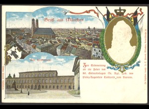 Altdeutschland Bayern 1901 Privatpostkarte PP 15 D1/02 Luitpold Gruss a. München