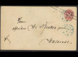 Altdeutschland Hannover Preußen Brief Ganzsache 1 Silber Gr. U 23 A Celle 