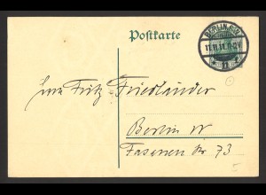 Deutsches Reich 1911 Postkarte P 90 Schnapszahl-Beleg v. 11.11.11 BERLIN S.W. 11