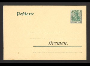 Deutsches Reich ca. 1906 Postkarte P 78 Zudruck 