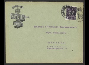 Deutsches Reich 1923 Brief EF MiNr. 200 Werbung Reklame Vitello Margarine Butter