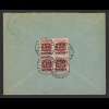 Deutsches Reich 1923 Brief MiF MiNr. 312 A + 295 Lengenfeld n. Berlin 