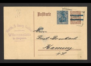 Deutsches Reich 1921 Postkarte P 133/01 Wüstenselbitz n. Kamenz