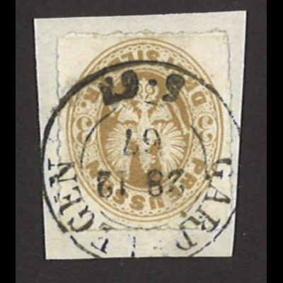 Altdeutschland Preussen Kleines Briefstück mit 3 Sgr. MiNr. 18 + K2 GARDELEGEN 
