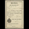 Altdeutschland Sachsen 1860-1867 Leipzig 6 Postscheine Quittungen R-Briefe 