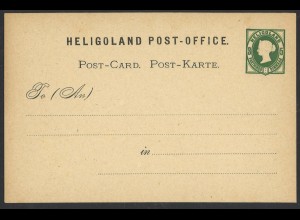 Altdeutschland Helgoland Postkarte Ganzsache P 1 ungebraucht Heligoland