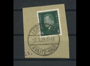 Deutsches Reich 1929 Briefausschnitt MiNr. 412 Stempel LEIPZIG C 50 EULITZ-HAUS