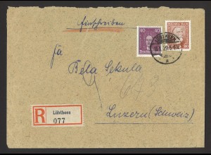 Deutsches Reich 1929 Einschreiben Brief MiF MiNr. 362x + 395 Bela Sekula Luzern