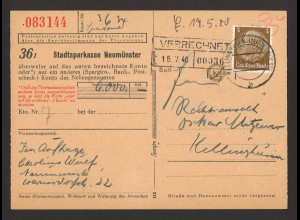 Deutsches Reich 1940 Drucksachen-Postkarte / Scheck EF MiNr. 513 Kellinghausen