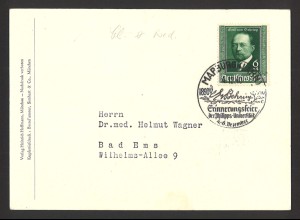 Deutsches Reich 1940 Postkarte EF MiNr. 760 Emil von Behring Sonderkarte + SoSt