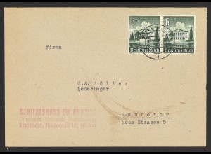 Deutsches Reich 1940 Brief MeF MiNr. 754 Bielefeld n. Hannover Sanitätshaus