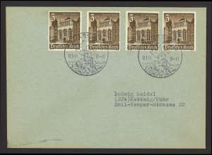 Deutsches Reich 1941 Brief MeF MiNr. 751 3 Pf. Winterhilfswerk nach Kettwig