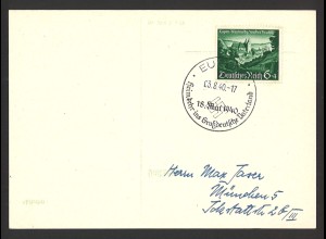 Deutsches Reich 1940 Postkarte MiNr. 748 + Sonderstempel Eupen