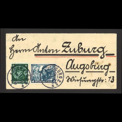 Deutsches Reich 1934 Brief MiF MiNr. 479 + 500 + Spendenmarke Winterhilfswerk