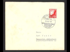 Deutsches Reich 1937 Brief EF MiNr 530 SoSt XI. Milchwirtschaftlicher Welkongreß
