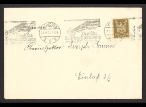 Deutsches Reich 1925 Brief MiNr. 355 Sonderstempel Deutsche Verkehrsausstellung