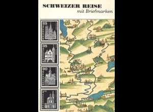 Schweizer Reise mit Briefmarken, Vevey (CH): Lexi-Bildband 1969.