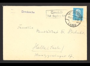 Deutsches Reich 1931 Brief EF MiNr. 454 Landpost Stempel Tensfeld Bad Segeberg 