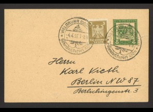 Deutsches Reich 1927 Sonderstempel "Vielbrunn Hohenluftkurort" auf Postkarte