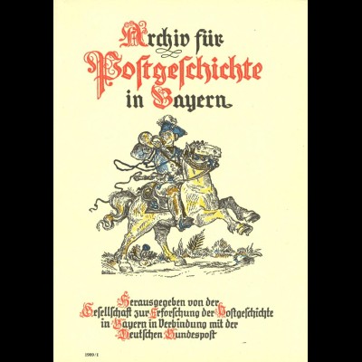 Archiv für Postgeschichte in Bayern, Heft 1/1989.