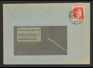 Deutsches Reich 1945 Brief EF MiNr. 786 Freiberg "Späte Post" Abs. Commerzbank