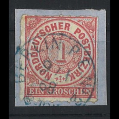 Altdeutschland NDP 1868 Briefstück MiNr. 4 + K1 Berlin PE No 2 KBHW 218b 