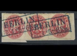 Altdeutschland Preußen Briefstück MeF MiNr. 16 [3] + R2 BERLIN KBHW 35b