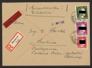 Deutsches Reich 1943 Einschreiben Eilboten Brief MiF MiNr 788, 794 + 795 München