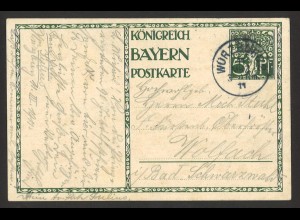 Altdeutschland Bayern 1911 2 x Ganzsache Postkarte P 91 (E219)