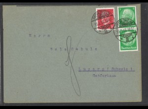 Deutsches Reich 1933 Brief MiF Pforzheim an Bela Sekula Luzern Schweiz (E240)