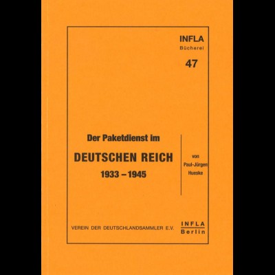 Hueske, Paul-Jürgen, Der Paketdienst im Deutschen Reich 1933 - 1945, Berlin 2001.