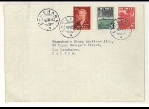 Norwegen 1958 Eydehamm Auslandsbrief > Irland ex Shanahan SH3000244