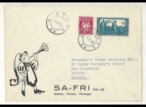 Norwegen 1958 Sandnes Auslandsbrief > Irland ex Shanahan SH3000254