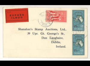Norwegen 1959 Oslo Auslandsbrief Expres > Irland ex Shanahan SH3000255
