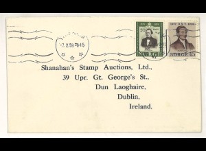 Norwegen 1959 Auslandsbrief > Irland ex Shanahan SH3000256