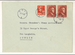 Norwegen 1957 Oslo Auslandsbrief > Irland ex Shanahan SH3000261