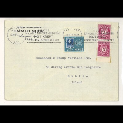 Norwegen 1956 Oslo Auslandsbrief > Irland ex Shanahan SH3000262