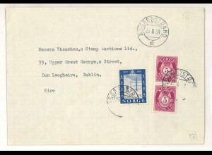 Norwegen 1958 Auslandsbrief > Irland ex Shanahan SH3000268